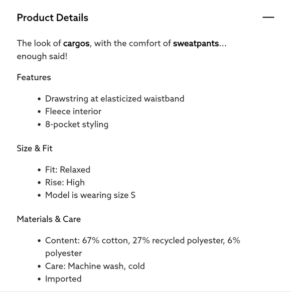 Garage UltraFleece Cargo Sweatpants Size XS Petite Purple - Picture 4 of 7